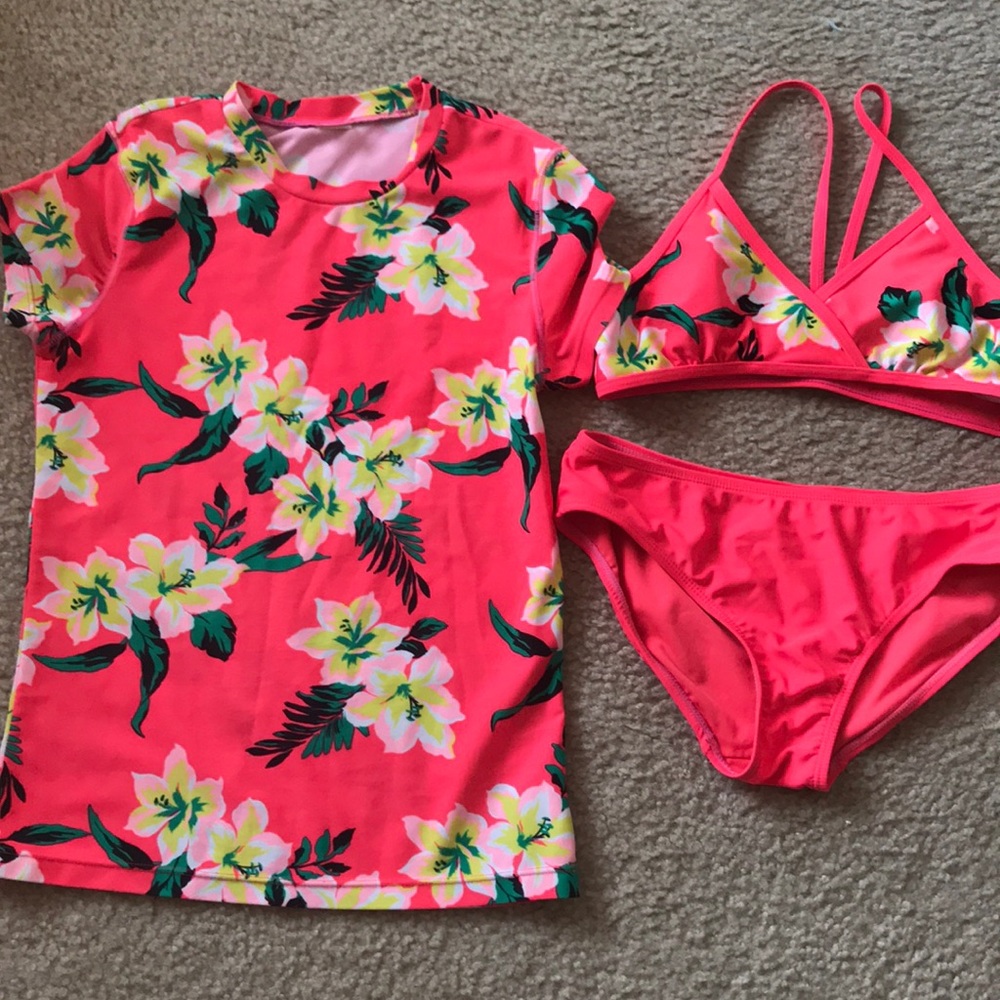 Girls 3 piece swim set